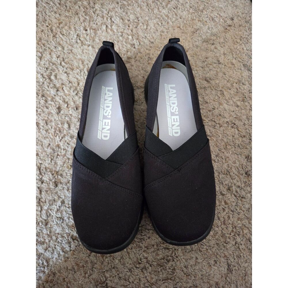 Lands’ End Comfort Step Black Slip-On Shoes